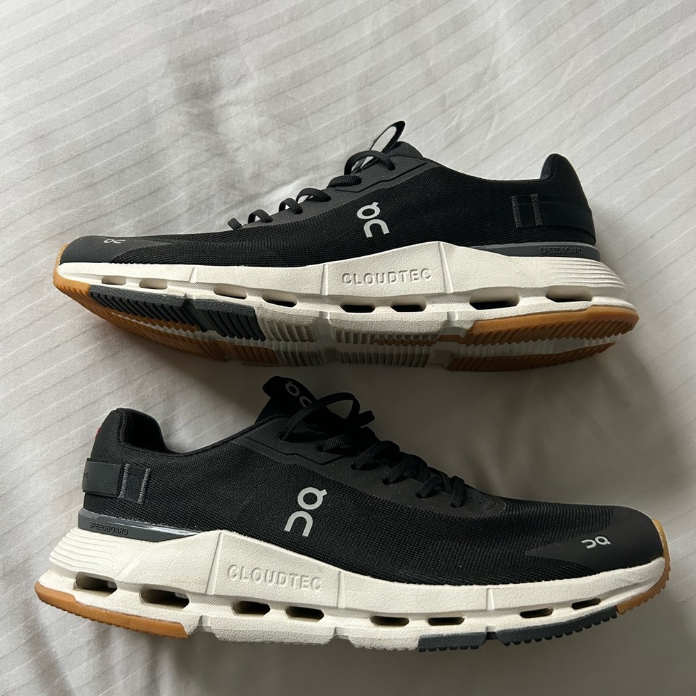 On Running Men's Black and White Sneakers